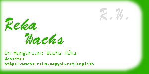 reka wachs business card
